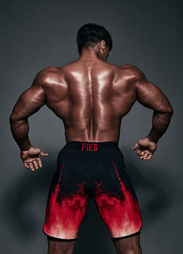 شورت فيزيك اسود ناري مميز Magma