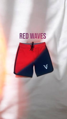 احمر مموج بالأسود RED WAVES