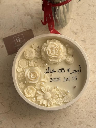 شمعة عقد القران بحجم اصغر