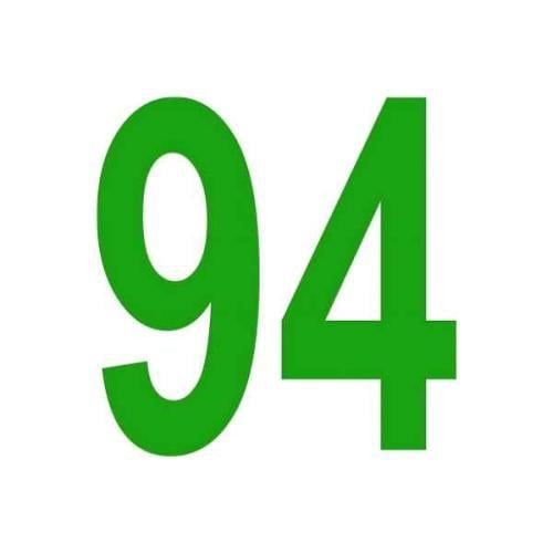 استكير طباعة رقم 94 مقاس الاستكير 60*55 لون اخضر