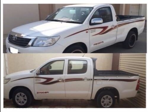 خط هايلكس 2014 طقم جهتين/(غماره-غمارتين) اصلي وكال...