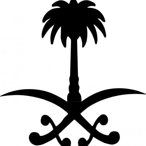 استيكر شعار سيفين ونخلة على الكبوت او عل القزاز ال...