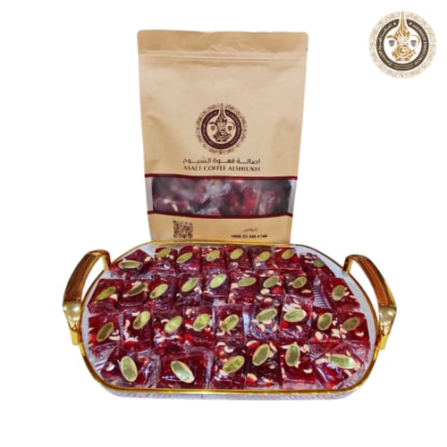 حلاوه حلقوم مشكلة بالفول السوداني حمراء