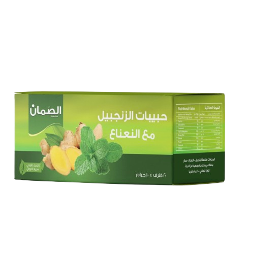 مشروب حبيبات الزنجبيل مع النعناع المنعش