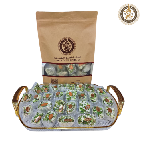 حلاوة حلقوم بيضاء بالفول السوداني