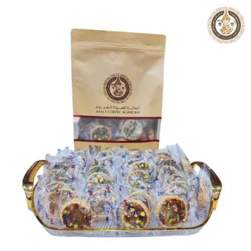 حلاوة حلقوم بالفستق و السمسم