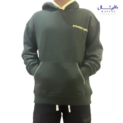 هودي كاب لونين ومطرز وفتحة اصبع