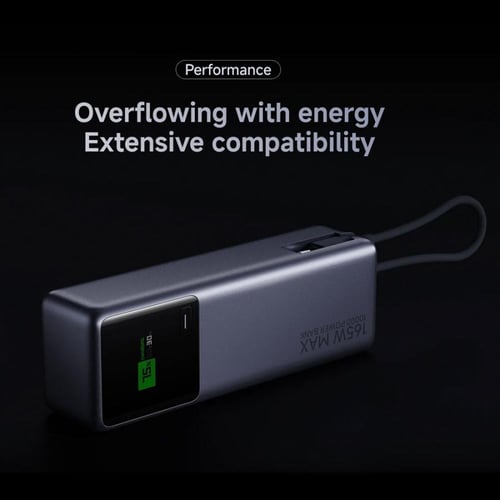 باور بنك شاومي بقوة 165 واط وسلك USB-C مدمج ثنائي...