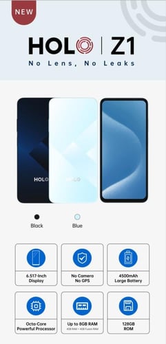 هولو Z1 ذاكرة داخلية 128 جيجابايت وذاكرة رام 8 جيج...
