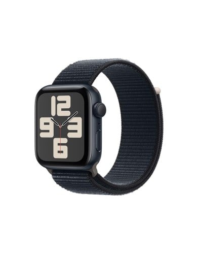 ساعة ابل SE مقاس 40 مم GPS لون ميدنايت مع سوار ريا...