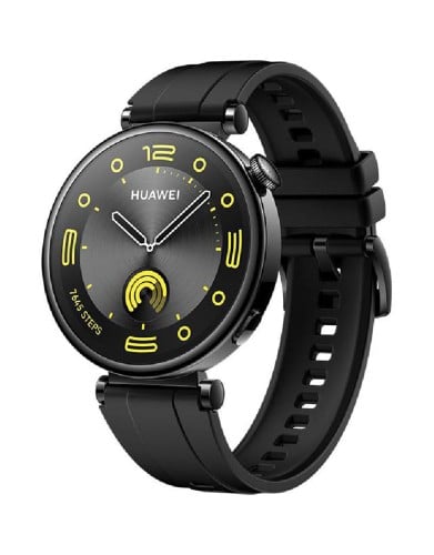 ساعة هواوي GT4 مقاس 41 مم سوار اسود من الفلورو الم...