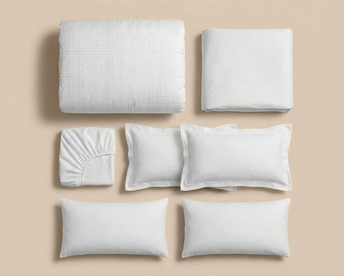 مفرش سرير نفر بحشوة متحركة - أبيض