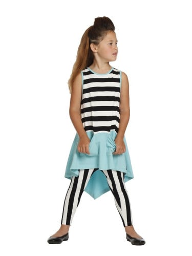 طقم بناتي توب مع ليقينق