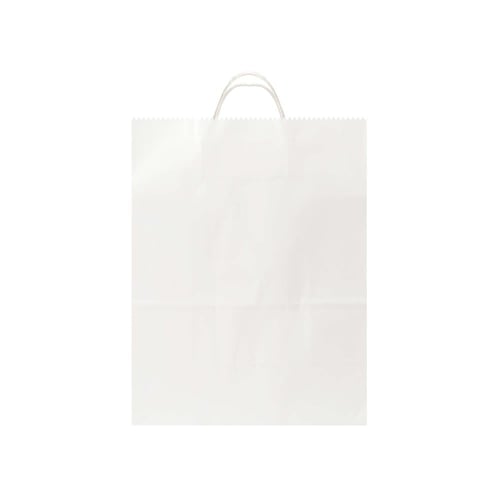 كيس ورق أبيض طولي بيد-27*21*11سم/12كيس