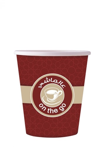 أكواب ورقية سميكة أحمر عالماشي بدون غطاء -3أنز / ا...