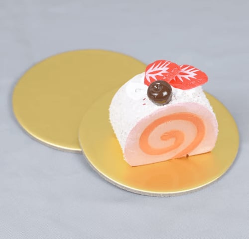 قاعدة كيك دائري ذهبي واسود-26 سم/العدد 8 قاعدة