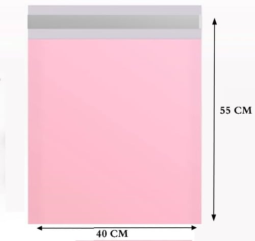 كيس شحن وردي لشحن الطلبات اغلاق لاصق - 40*55 سم/50...