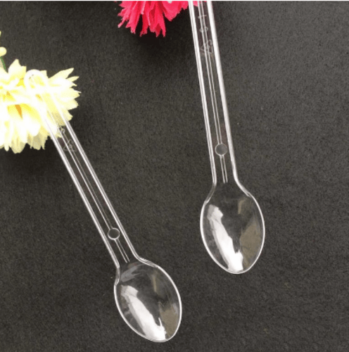 ملاعق شفاف للطعام - 165مم/العدد 120 ملعقة