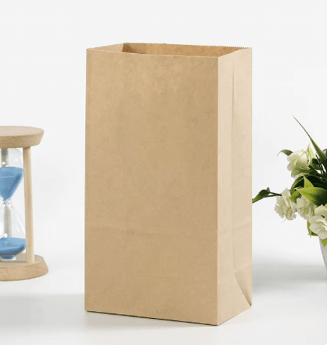 أكياس ورقية كرافت بقاعدة مسطحة -32*18*11سم/50كيس