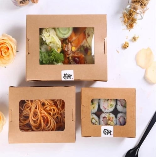 علب كرافت بغطاء ونافذة-66 أنز/العدد 25 علبة