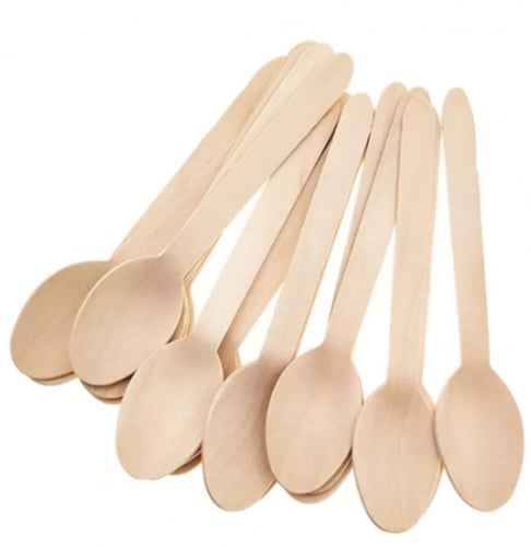 ملاعق خشبية للطعام -110مم/العدد 60 ملعقة