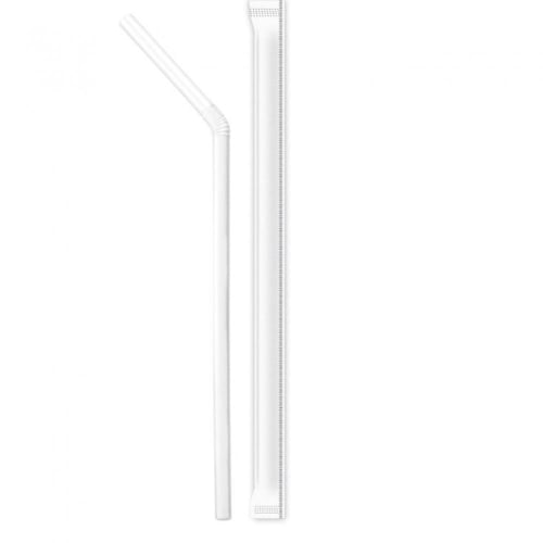 مصاص مثني شفاف مغلف -6مم/ العدد 250 مصاص