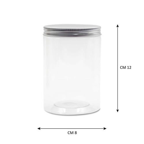 علبة بلاستيك بغطاء فضي لحفظ البهارات والتوابل حجم...