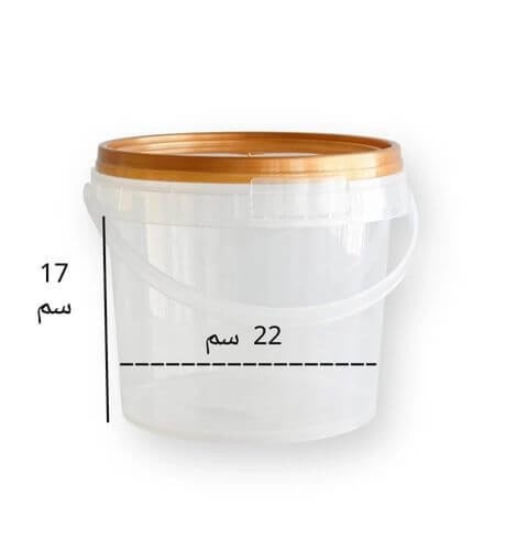 سطل بلاستيك اسطواني دائري -5000 مل /26 حبة