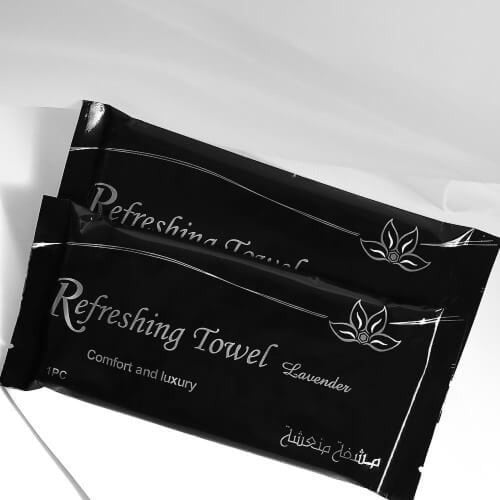 منشفة معطره منعشه بغلاف اسود برائحة اللافندر / الع...