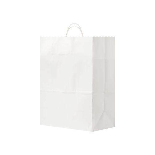 كيس ورق أبيض طولي بيد-27*21*11سم/12كيس