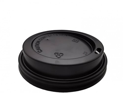 غطاء مسطح أسود لكاسات الورق -/12أنز / العدد 50 غطا...