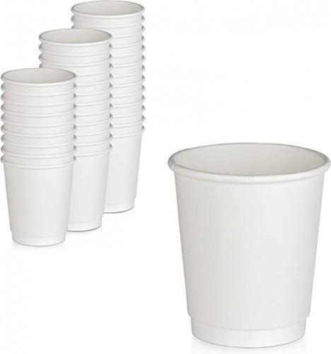 اكواب ورقية ابيض 2 طبقة 9أنز / العدد 25 كوب