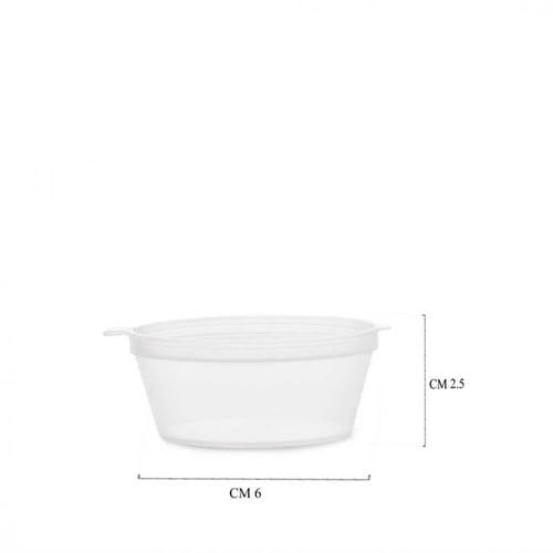 علب صوص شفاف بغطاء متصل حجم 35 مل / العدد50