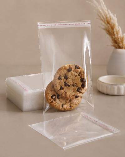 Transparent multi-purpose plastic bag with adhesive closure - 20*25 cm / 100 bags