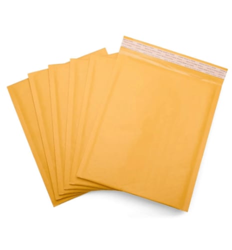 ظرف أصفر للشحن للطرود والطلبات بفقاعات حماية داخلي...