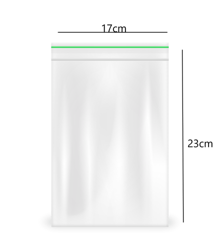 كيس بلاستيك شفاف للتخزين قابل للإغلاق -17سم*23سم/ا...