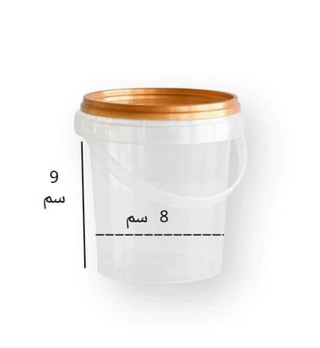 سطل بلاستيك اسطواني دائري - 250 مل/20حبة