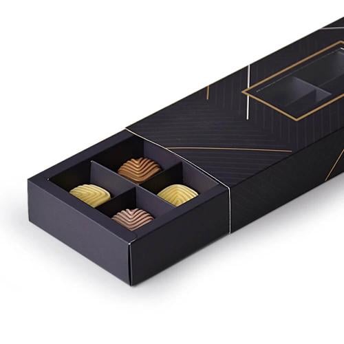 علب ورقية مستطيلة فاخرة للشكولاتة والحلويات بنافذة...