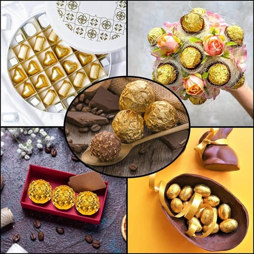 ورق تغليف شوكولاتة ألمنيوم – ذهبي