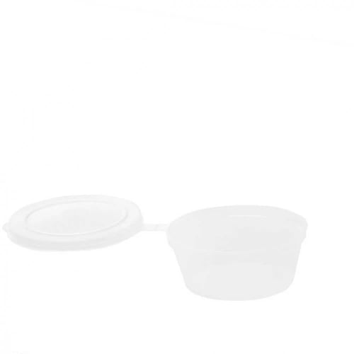 علب صوص شفاف بغطاء متصل حجم 35 مل / العدد50