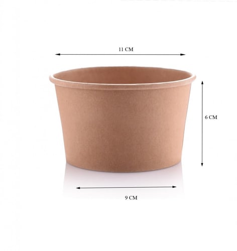 زبدية ورق بني بدون غطاء -12 أنز/ العدد 50 حبة