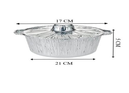 قدر ألمنيوم دائري مع الغطاء-1150مل/ العدد 10 حبات