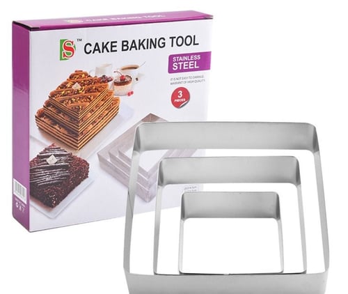 قطاعة مربعة للكيك والمعجنات 3 مقاسات مختلفة