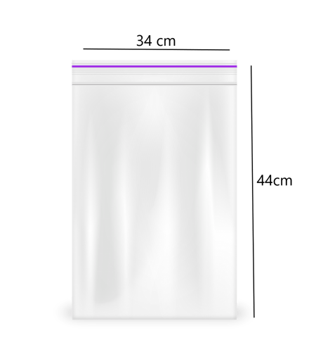 كيس بلاستيك شفاف للتخزين قابل للإغلاق-34سم*44سم/ال...