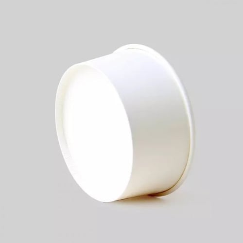 زبدية ورق أبيض مع الغطاء -24أنز/ العدد 25 حبة