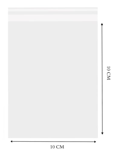 كيس بلاستيك شفاف اغلاق لاصق-10*10 سم/200 كيس