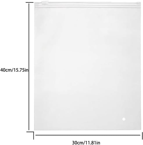 كيس بلاستيك شفاف للتخزين والشحن بسحاب -30*40 سم/50...