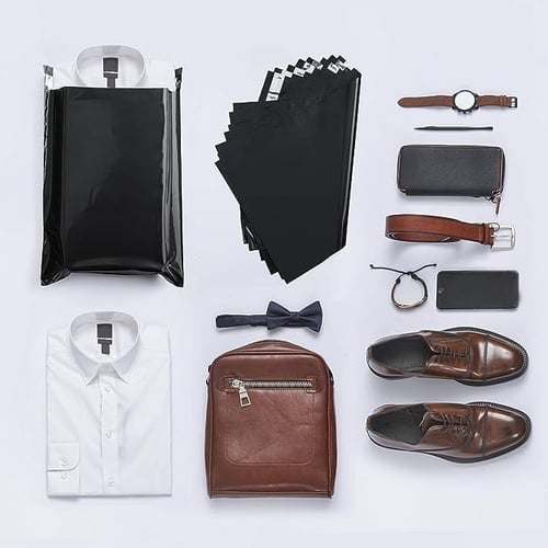 كيس شحن أسود لشحن الطلبات اغلاق لاصق - 40*55 سم/50...