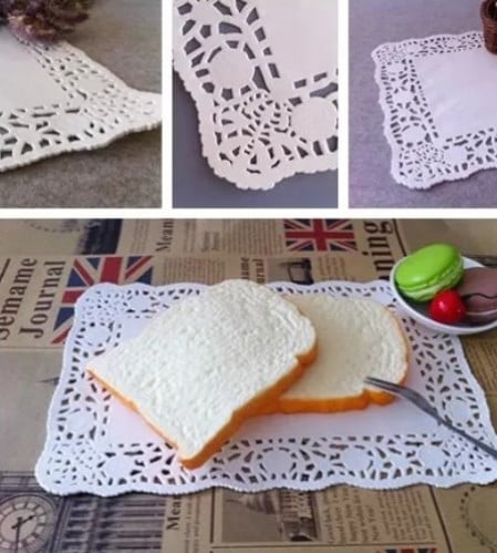 ورق دانتيل مستطيل أبيض متعدد الاستخدام 30*20سم-الع...