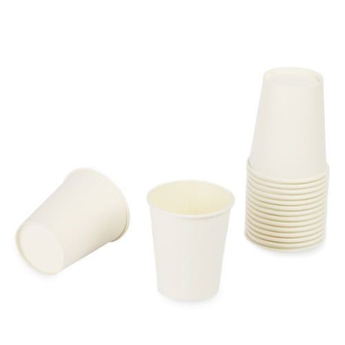 كوب ورق أبيض فاخر سميك 9 أونز / عدد 50